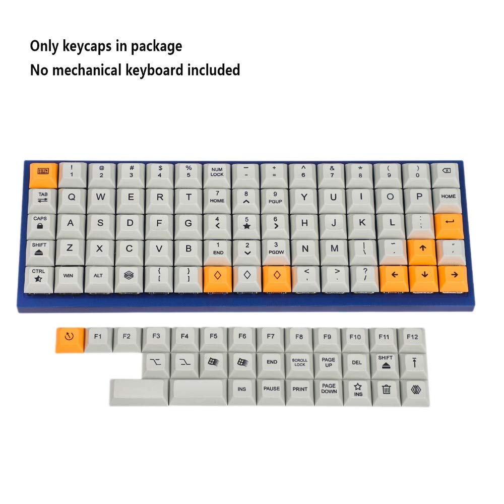 Ymdk 75 Keys Dsa Dye Sub Pbt Keycaps Suitable For Ortholinear Layout Mx Keyboard Xd75 Id75 Planck Preonic Niu40 (Only Keycap)